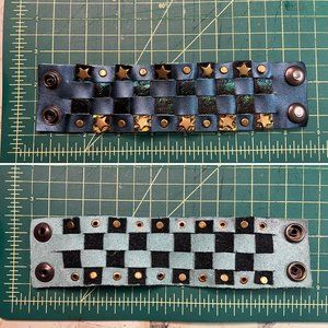 Leather Checkerboard Cuff Turquoise Stars Like Dolls Kill Hot Topic